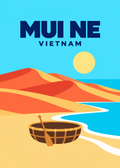 Mui Ne – geometrische Illustration, Vietnam