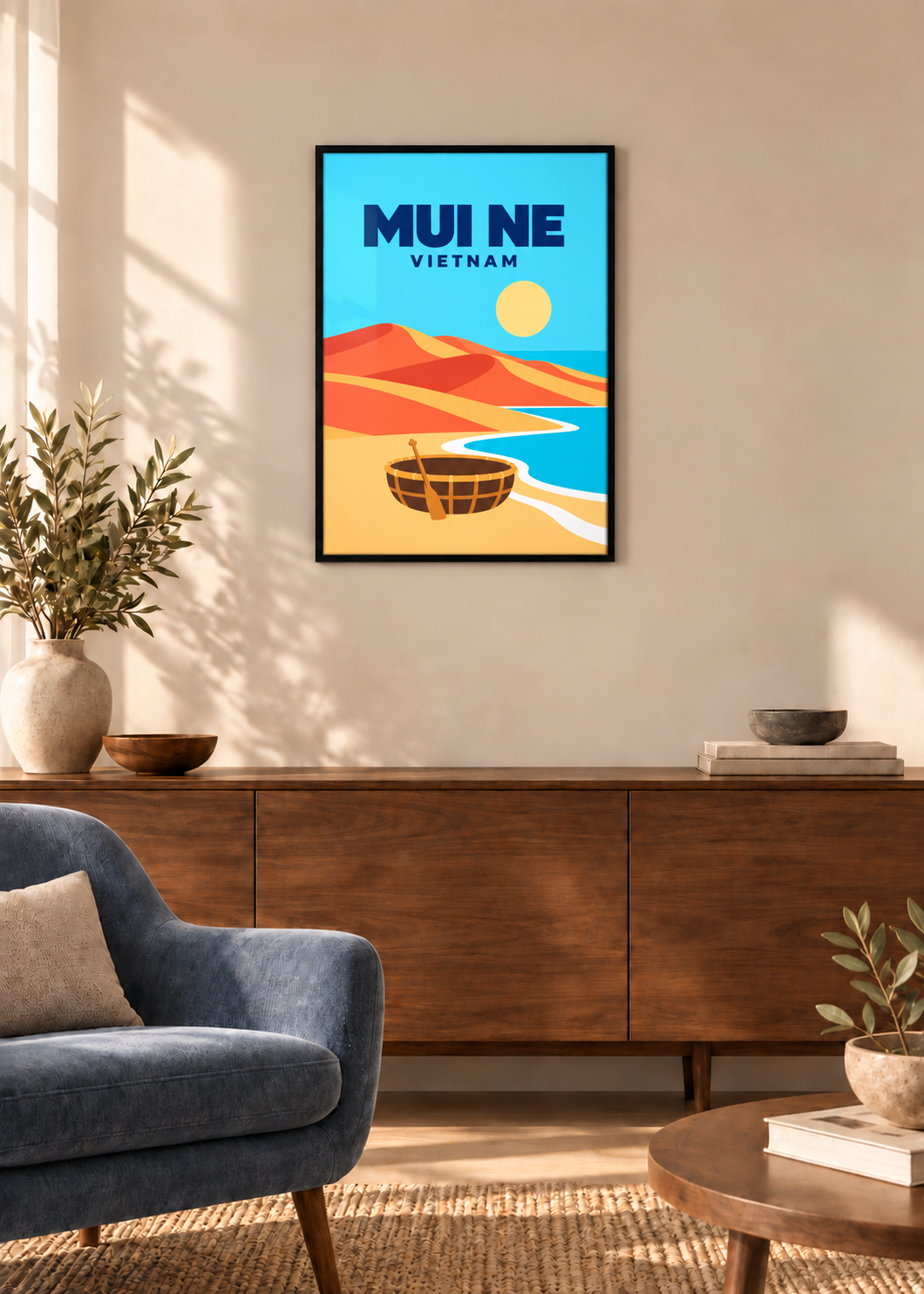 Mui Ne – dünner schwarzer Rahmen mit Acrylglas