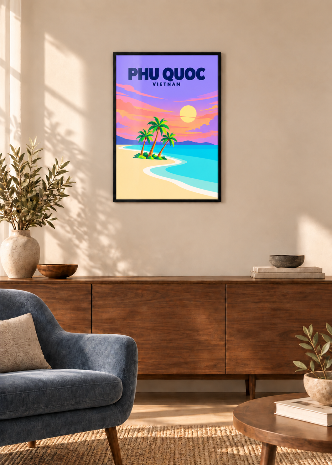 Phu Quoc – dünner schwarzer Rahmen mit Acrylglas