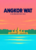 Angkor Wat – geometrische Illustration, Kambodscha