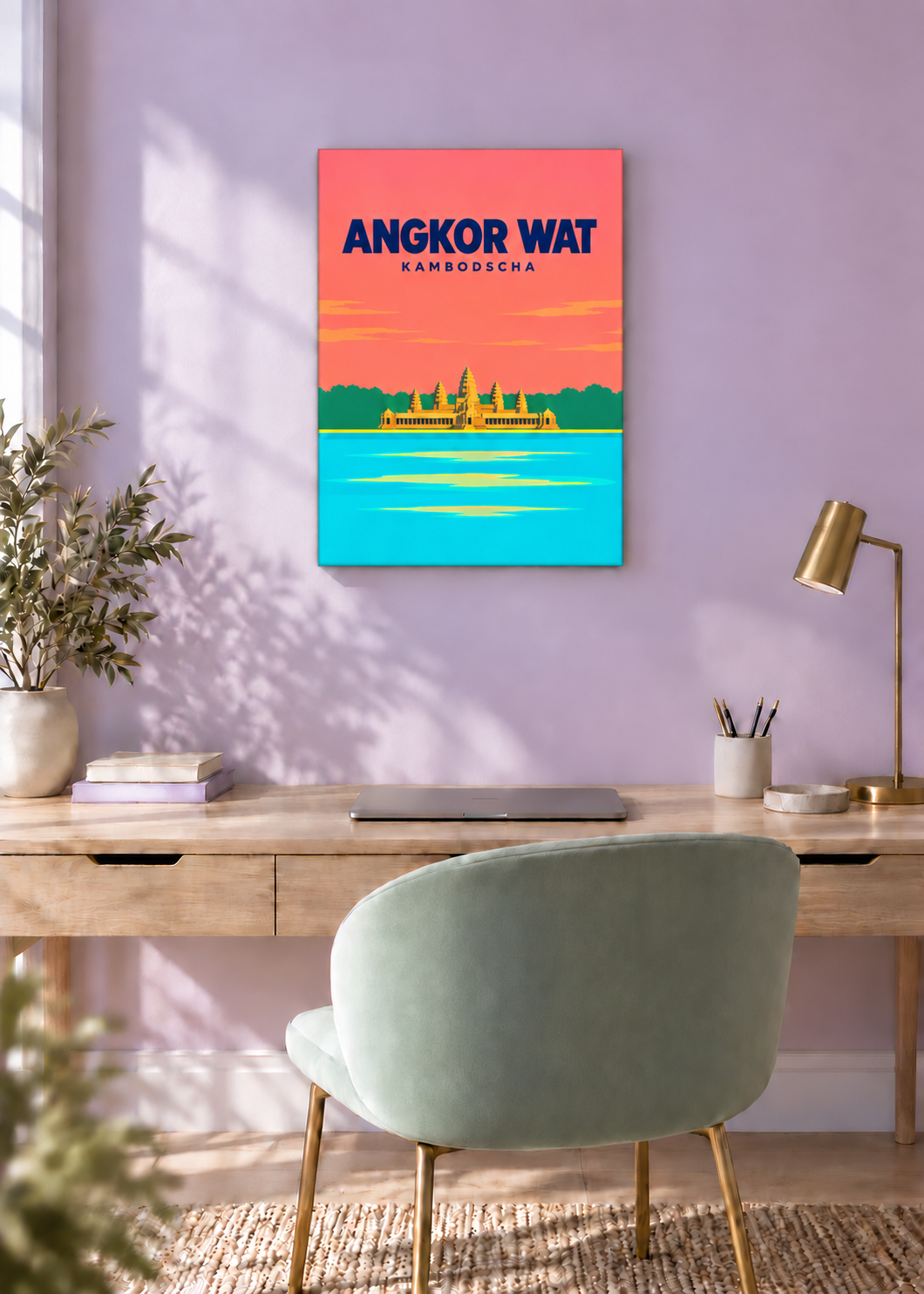 Angkor Wat – rahmenlose Slim-Leinwand