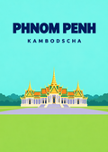Phnom Penh – geometrische Illustration, Kambodscha