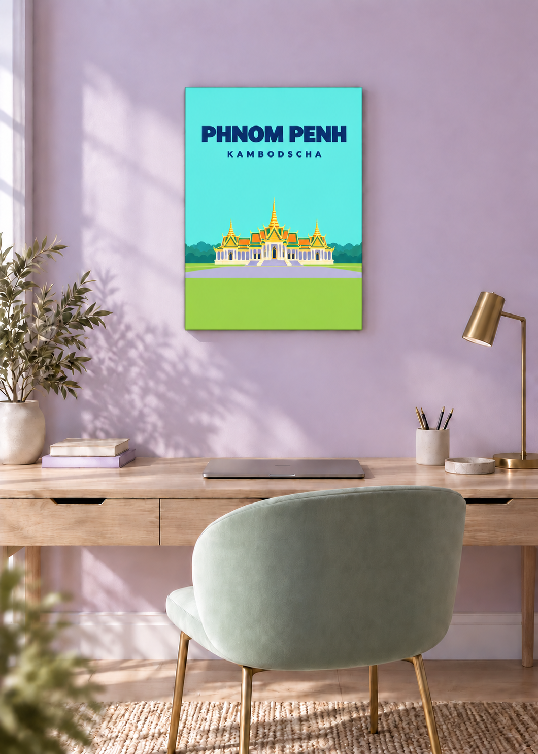 Phnom Penh – rahmenlose Slim-Leinwand