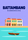 Battambang – geometrische Illustration, Kambodscha