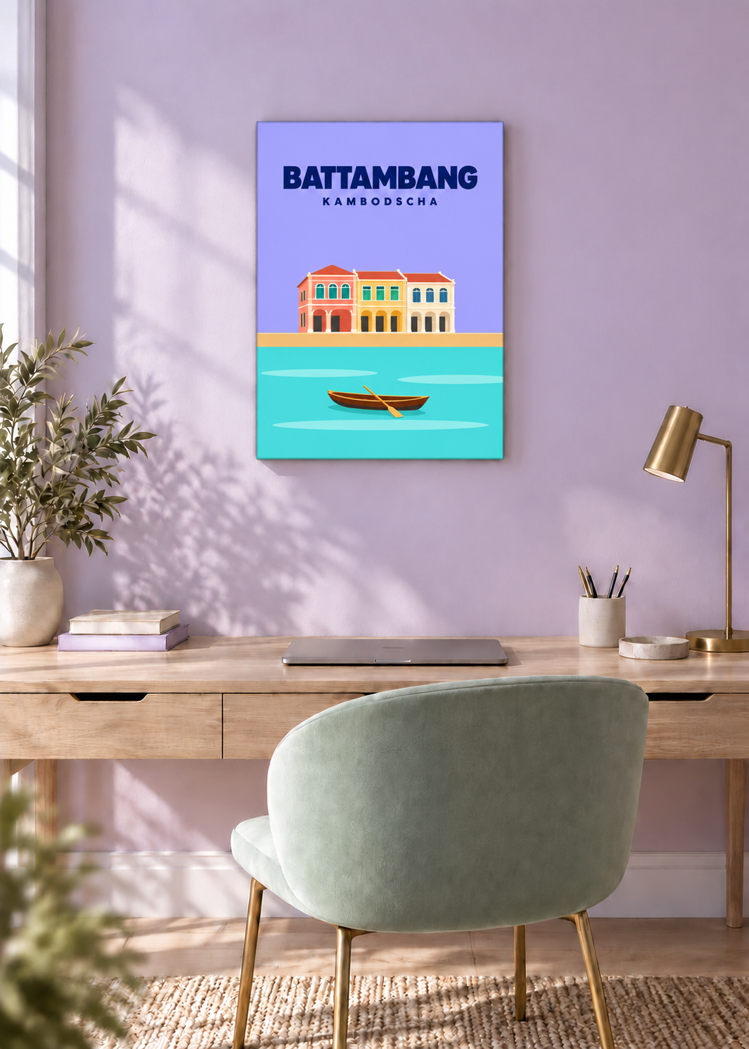Battambang – rahmenlose Slim-Leinwand