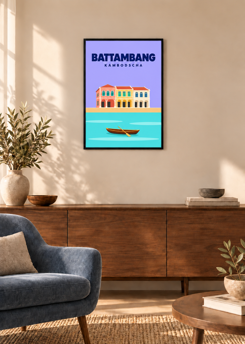 Battambang – dünner schwarzer Rahmen mit Acrylglas