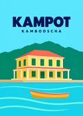Kampot – geometrische Illustration, Kambodscha