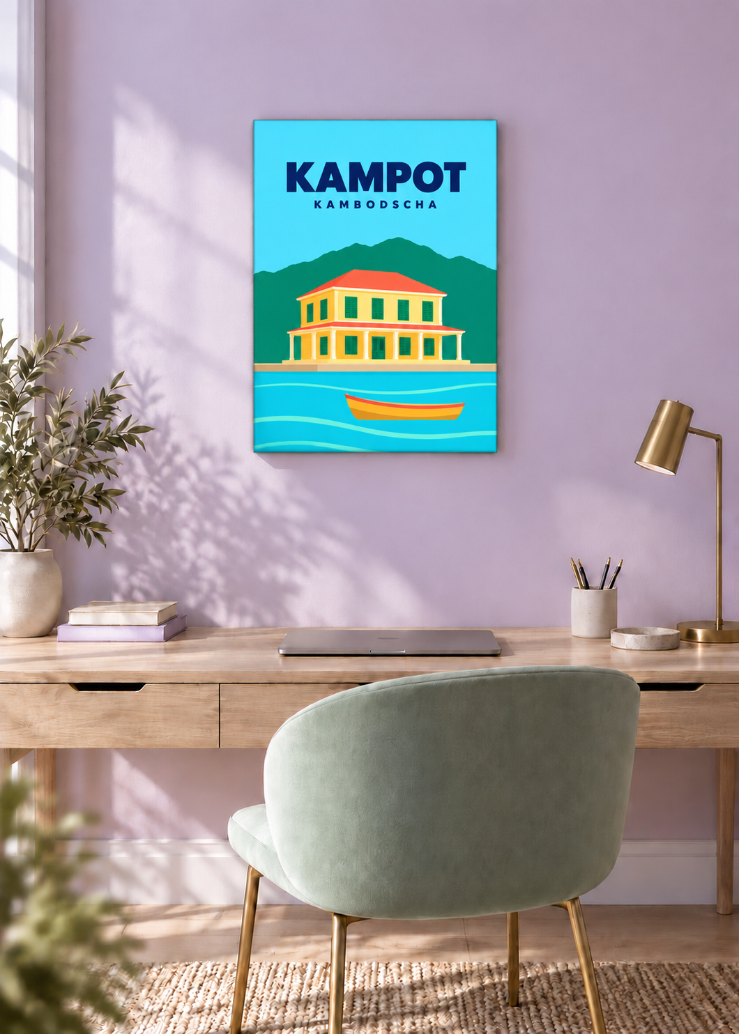 Kampot – rahmenlose Slim-Leinwand