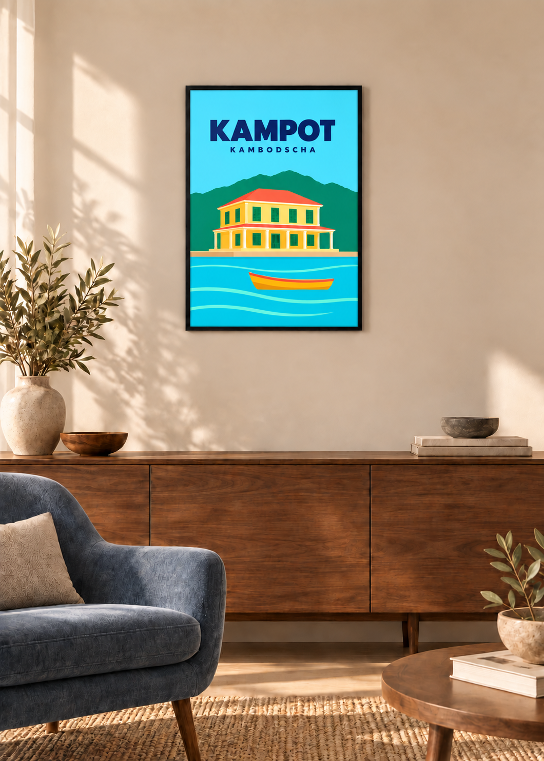 Kampot – dünner schwarzer Rahmen mit Acrylglas