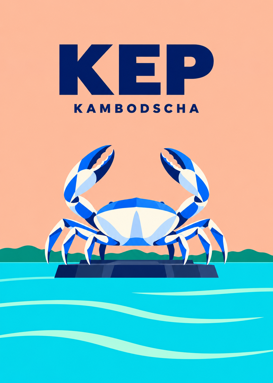 Kep – geometrische Illustration, Kambodscha