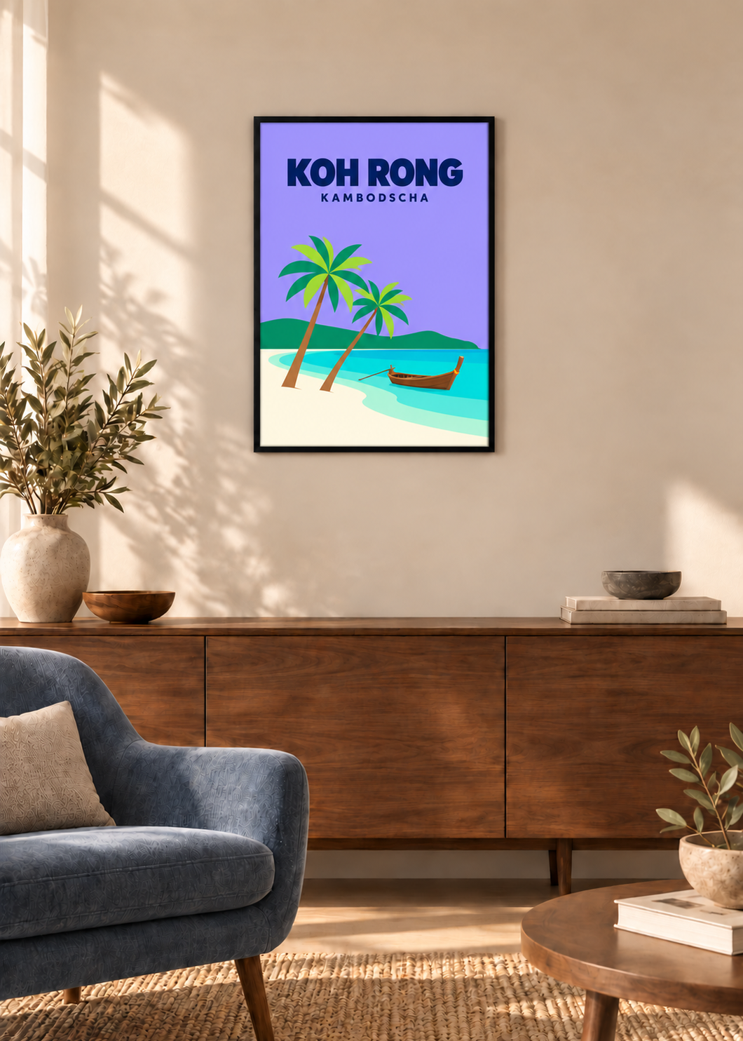 Koh Rong – dünner schwarzer Rahmen mit Acrylglas