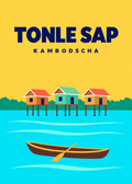 Tonle Sap – geometrische Illustration, Kambodscha