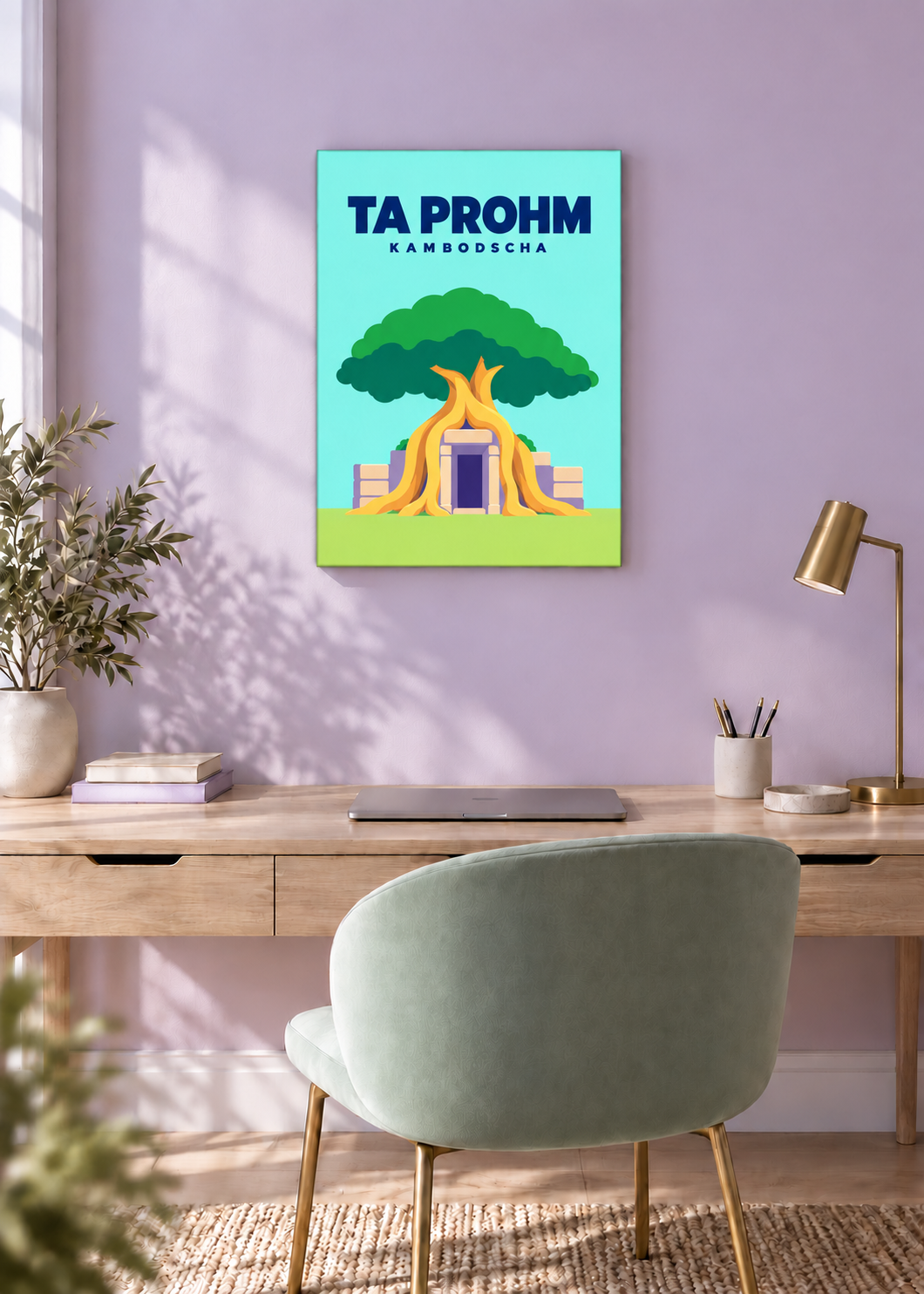 Ta Prohm – rahmenlose Slim-Leinwand