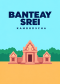 Banteay Srei – geometrische Illustration, Kambodscha