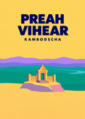 Preah Vihear – geometrische Illustration, Kambodscha