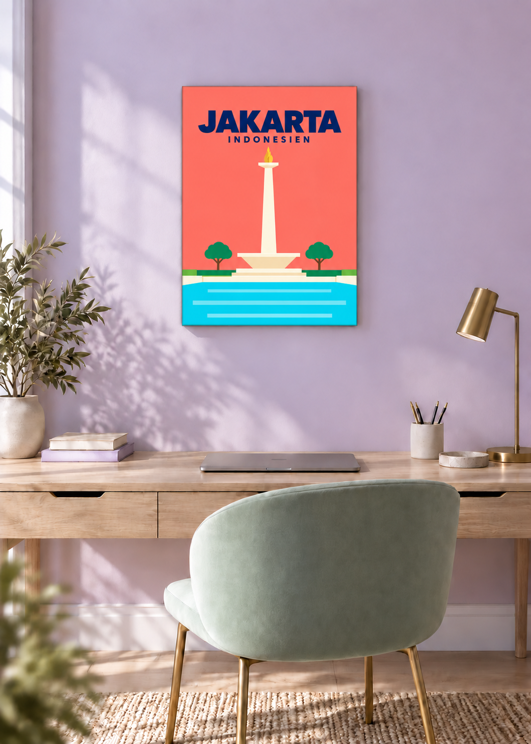 Jakarta – rahmenlose Slim-Leinwand