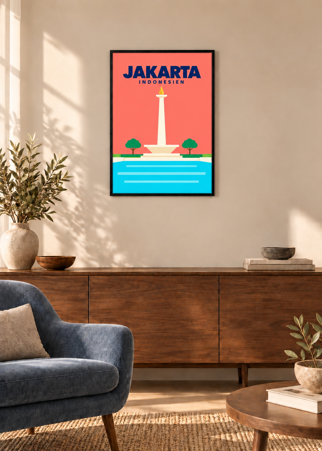 Jakarta – dünner schwarzer Rahmen mit Acrylglas
