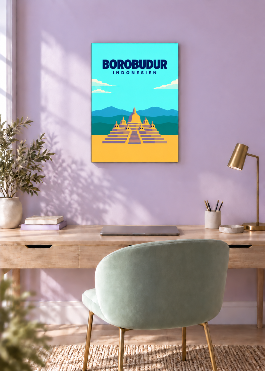 Borobudur – rahmenlose Slim-Leinwand