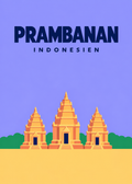 Prambanan – geometrische Illustration, Indonesien