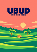 Ubud – geometrische Illustration, Indonesien