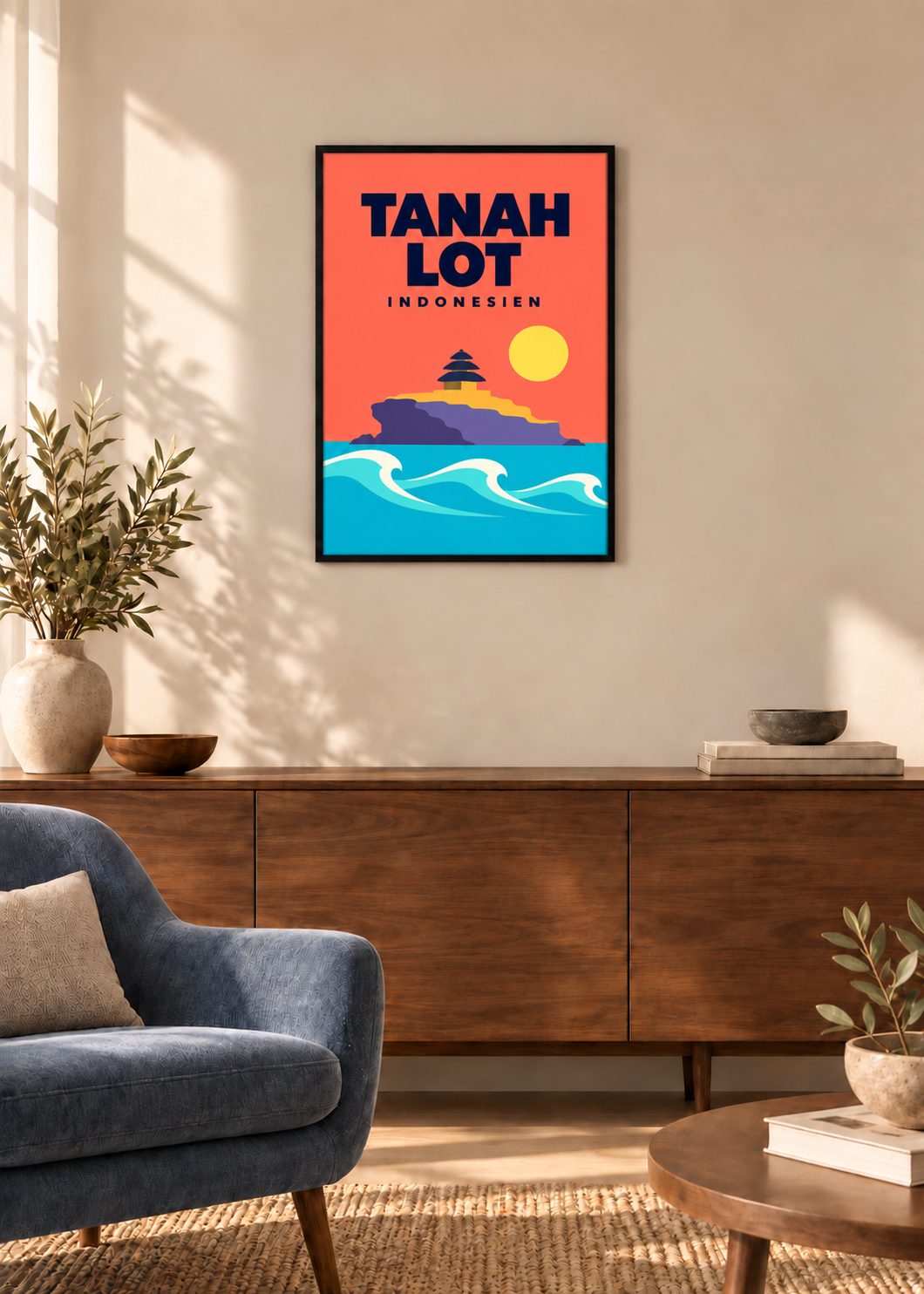Tanah Lot – dünner schwarzer Rahmen mit Acrylglas