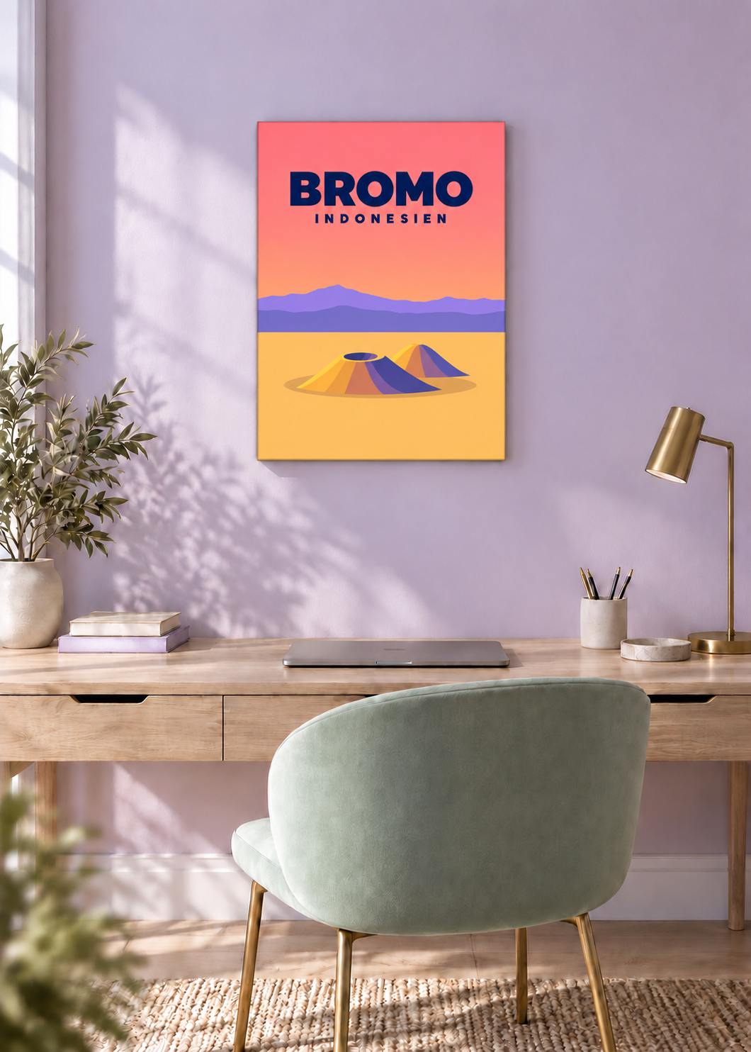 Bromo – rahmenlose Slim-Leinwand