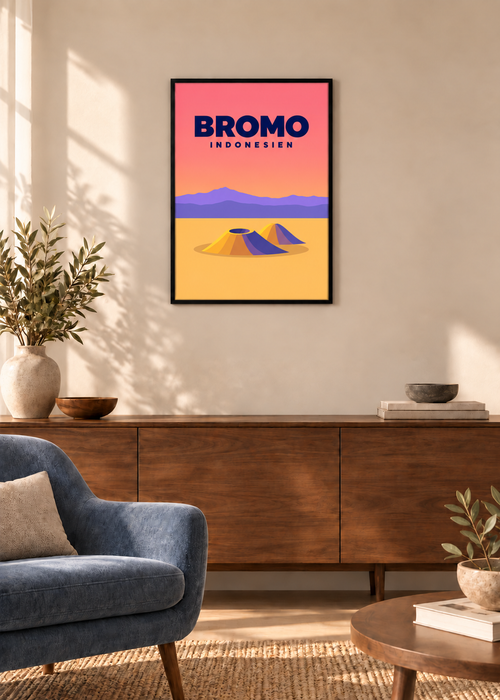 Bromo – dünner schwarzer Rahmen mit Acrylglas