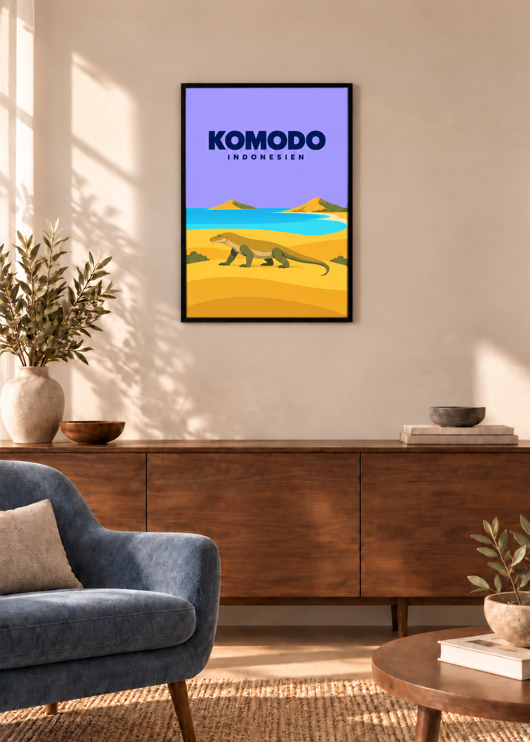 Komodo – dünner schwarzer Rahmen mit Acrylglas