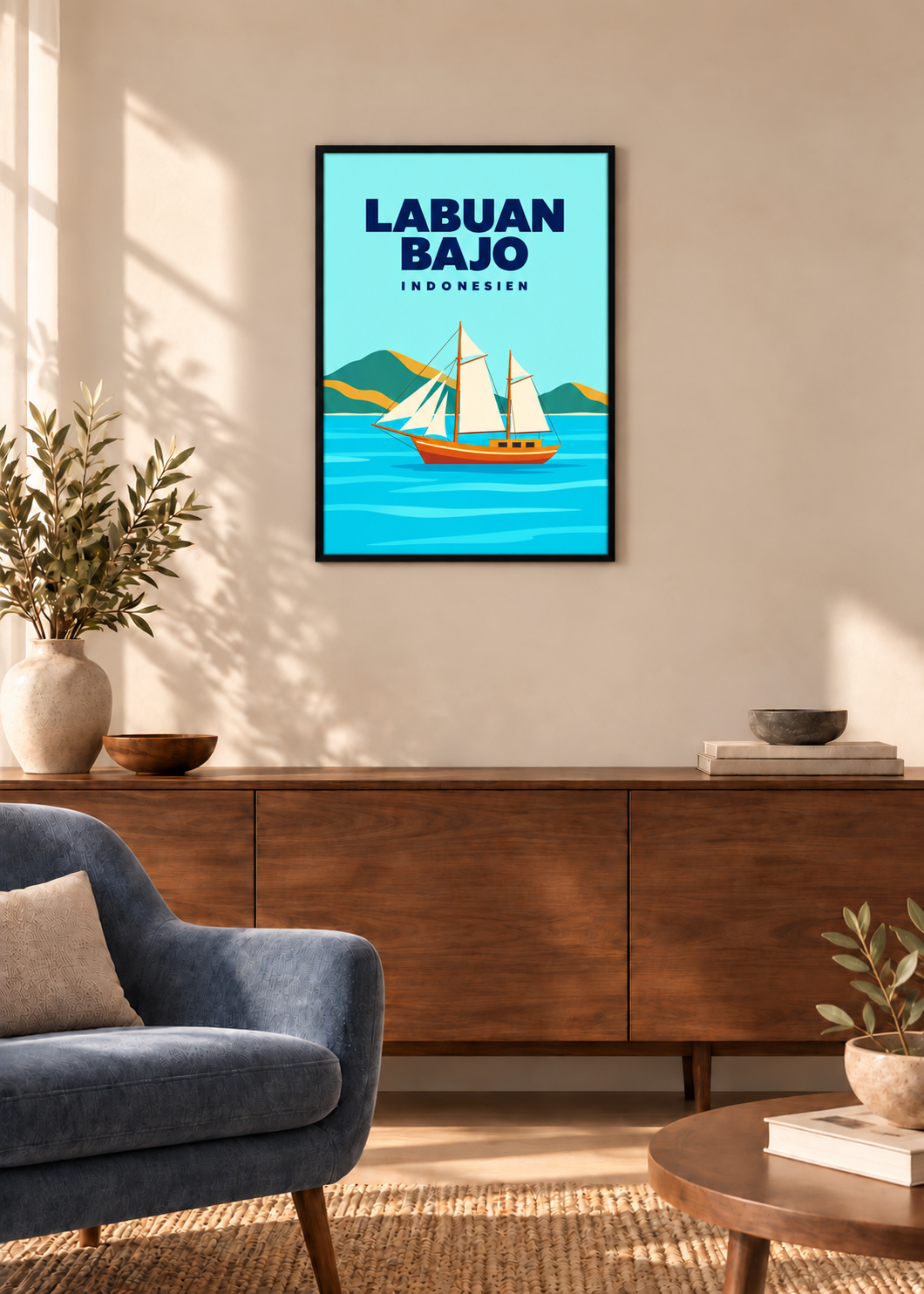 Labuan Bajo – dünner schwarzer Rahmen mit Acrylglas