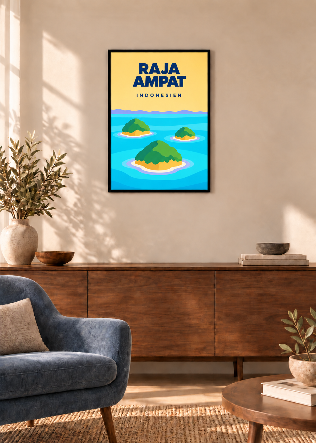 Raja Ampat – dünner schwarzer Rahmen mit Acrylglas