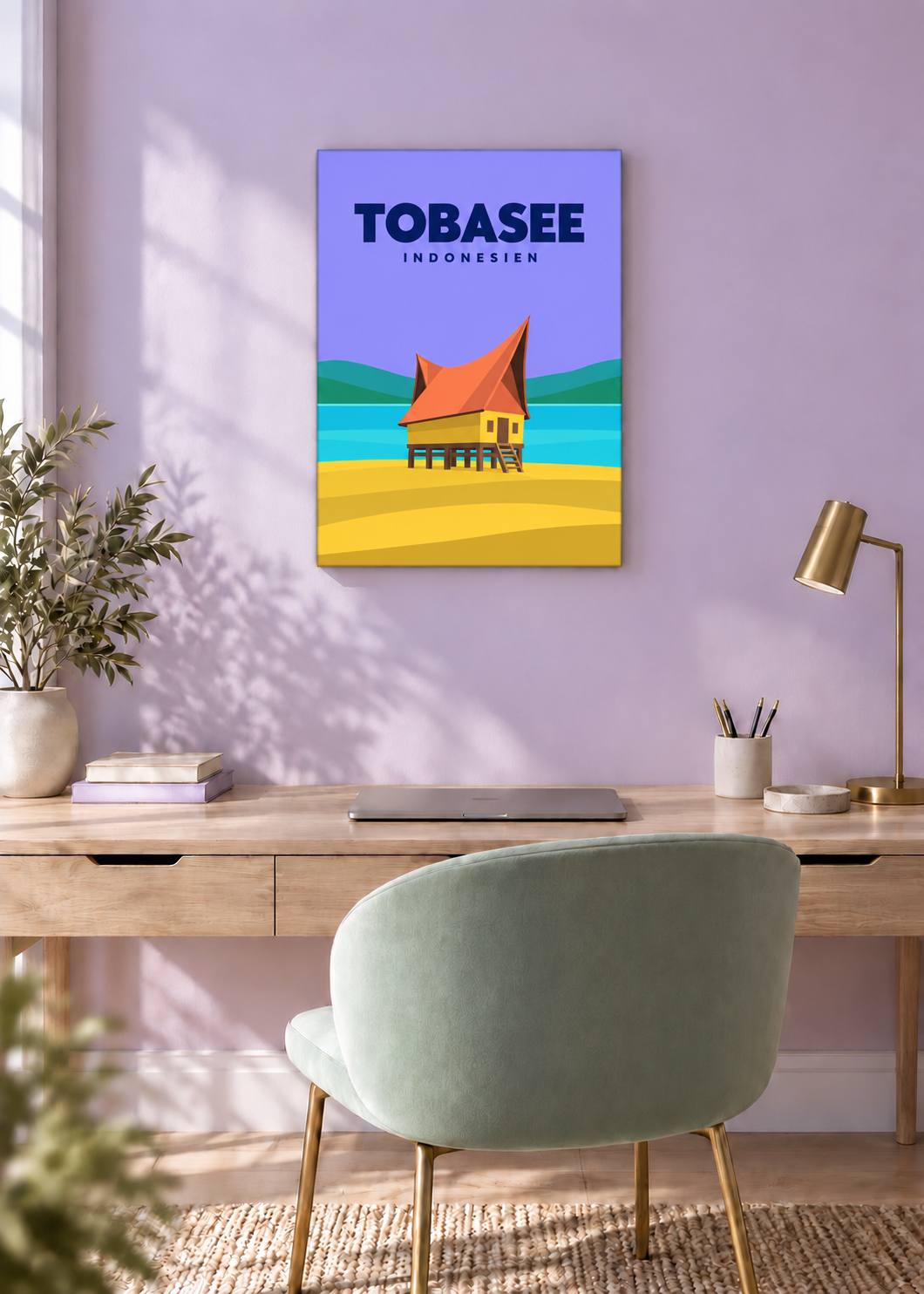 Tobasee – rahmenlose Slim-Leinwand