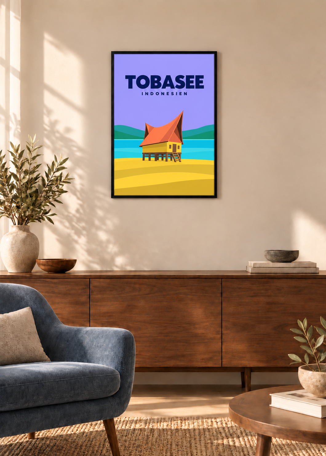 Tobasee – dünner schwarzer Rahmen mit Acrylglas