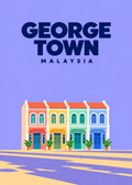 George Town – geometrische Illustration, Malaysia