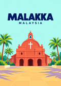 Malakka – geometrische Illustration, Malaysia