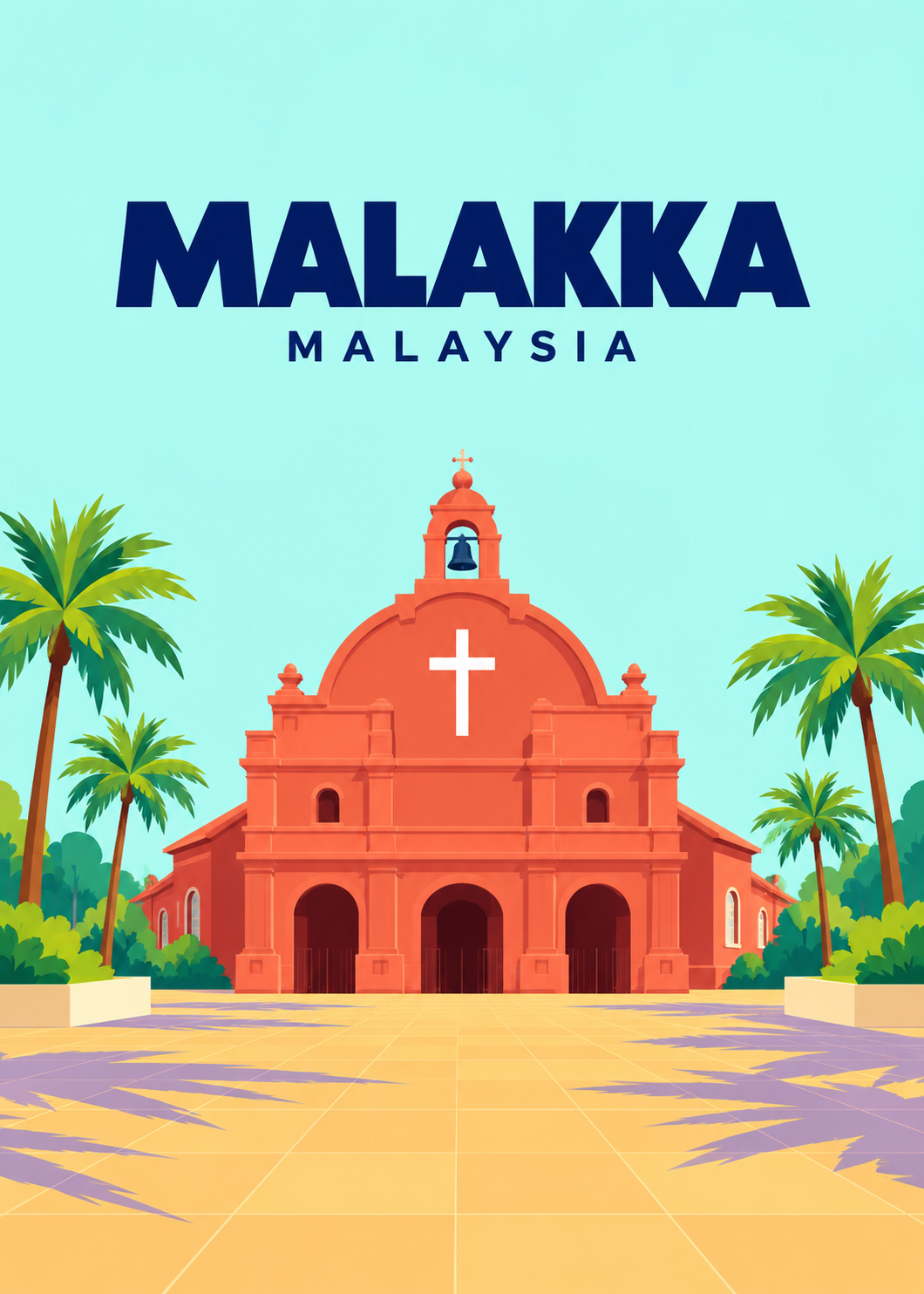 Malakka – geometrische Illustration, Malaysia