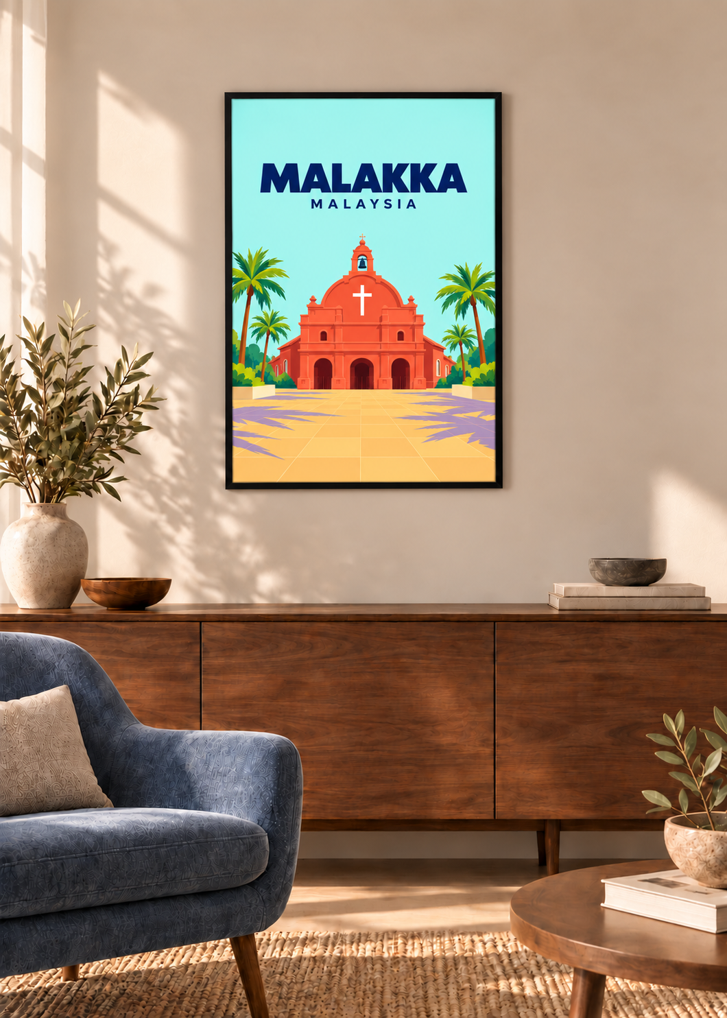Malakka – dünner schwarzer Rahmen mit Acrylglas