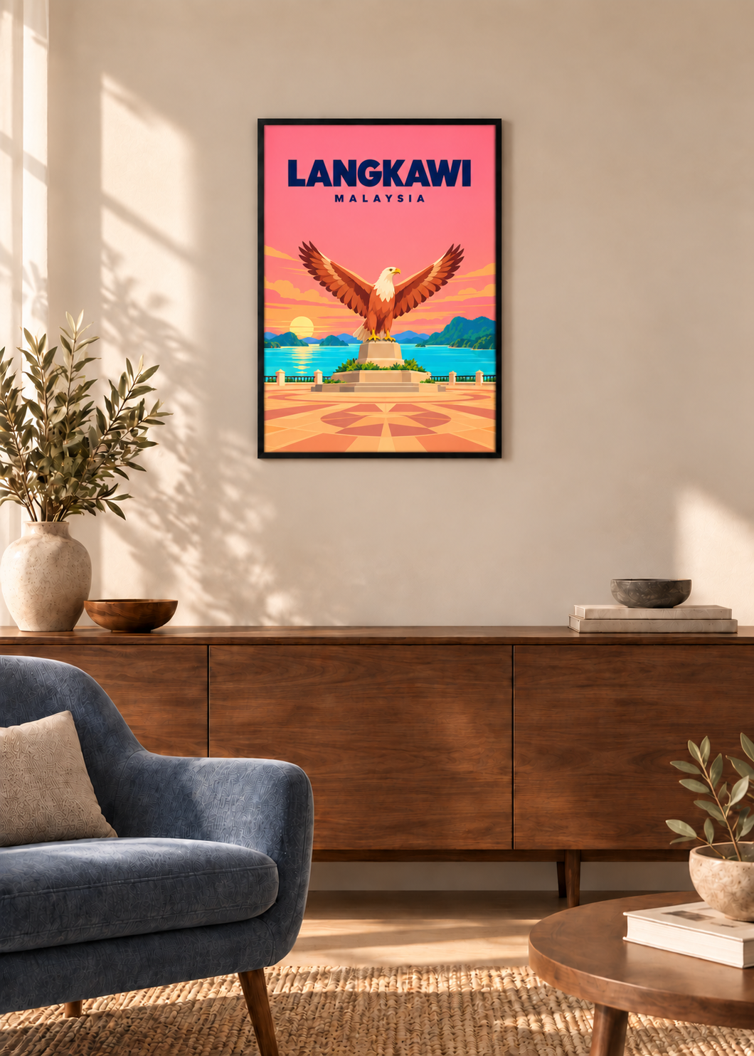 Langkawi – dünner schwarzer Rahmen mit Acrylglas