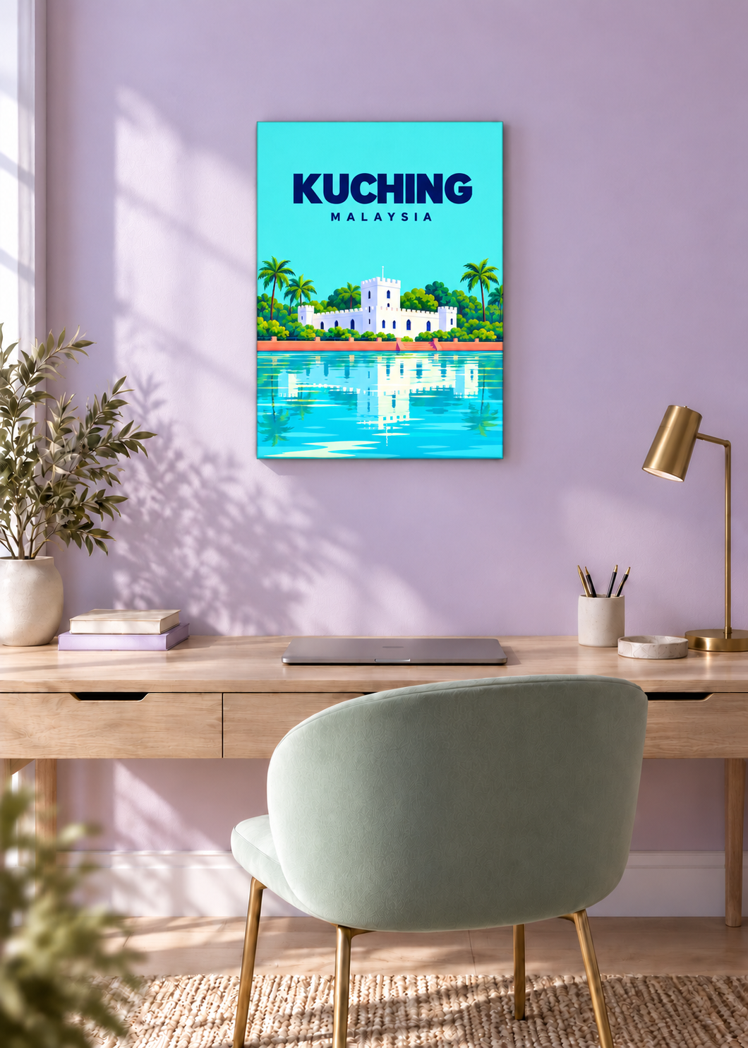 Kuching – rahmenlose Slim-Leinwand