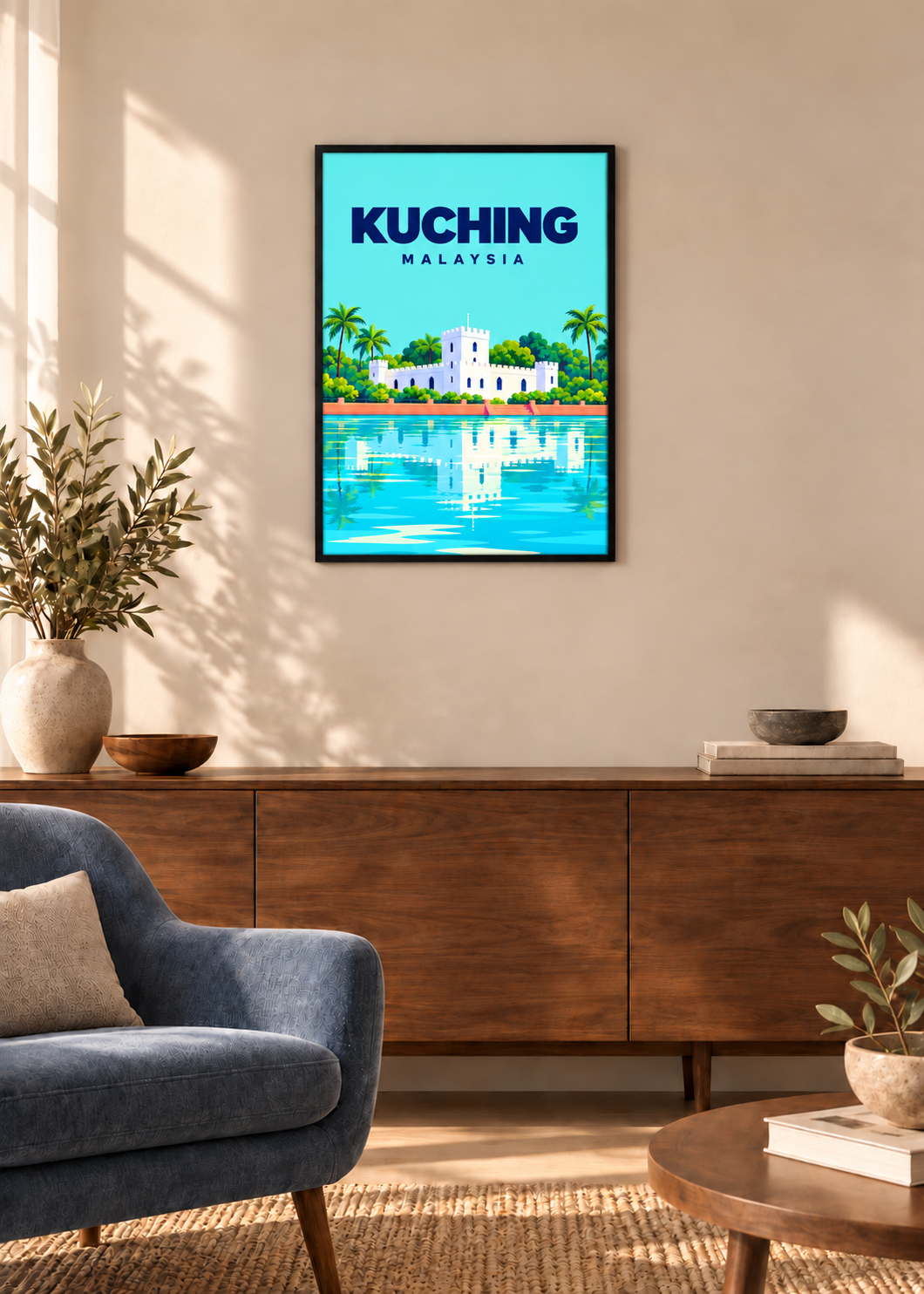Kuching – dünner schwarzer Rahmen mit Acrylglas