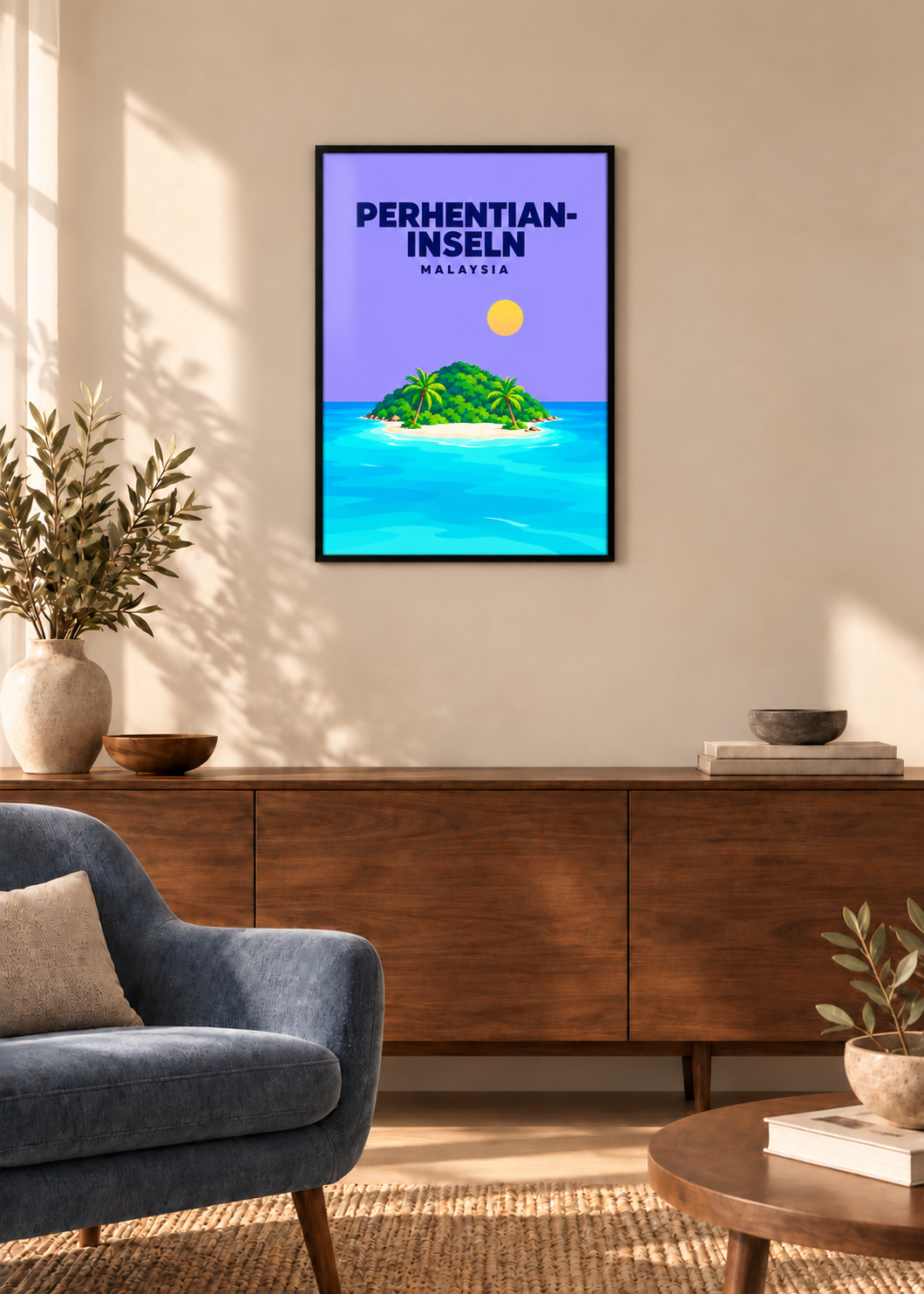 Perhentian-Inseln – dünner schwarzer Rahmen mit Acrylglas