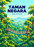 Taman Negara Malaysia – geometrische Illustration