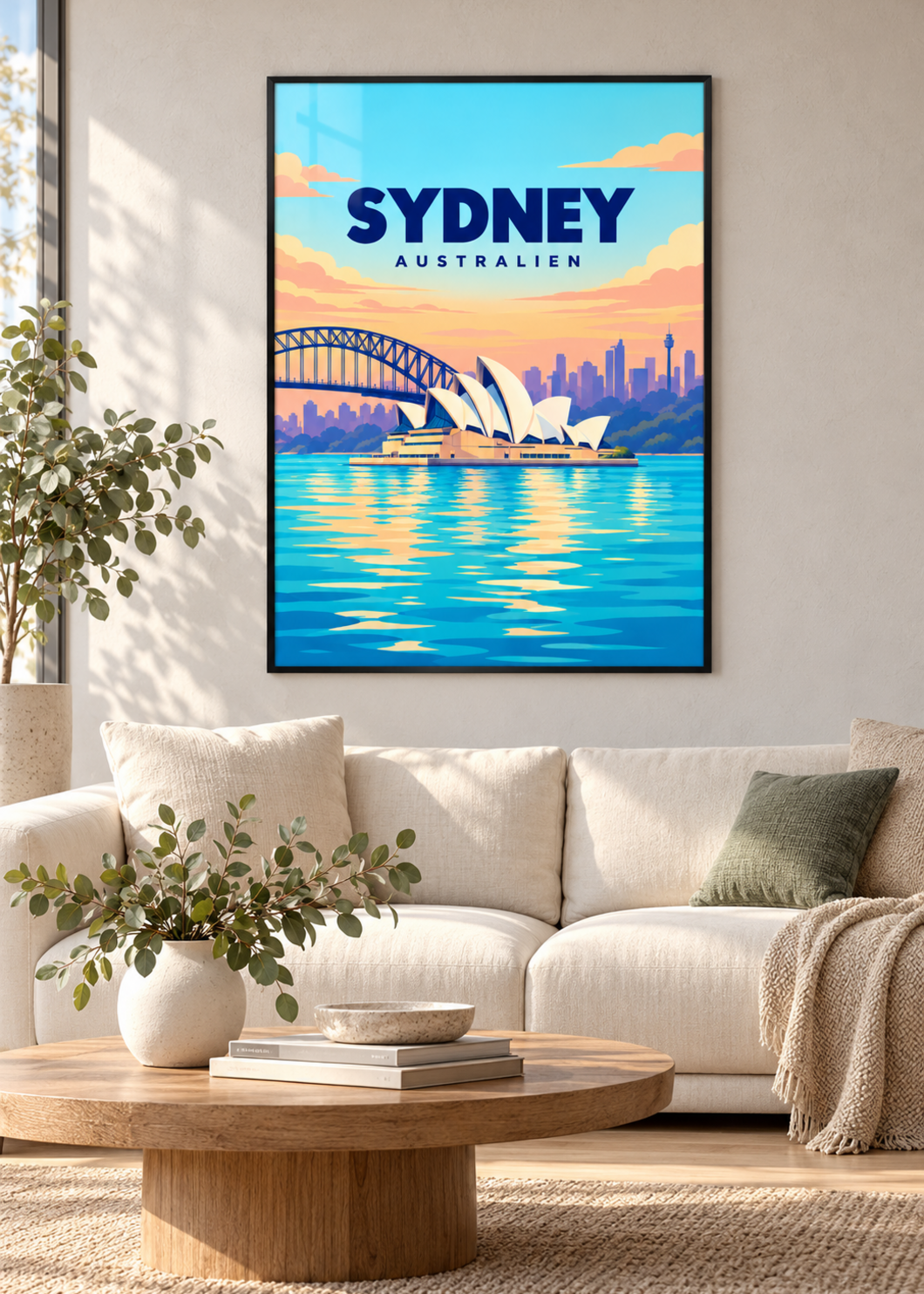 Sydney Australien – dünner schwarzer Rahmen mit Acrylglas