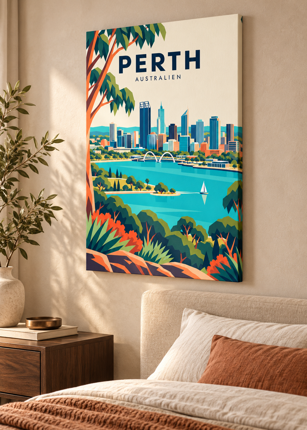 Perth – Mockup als rahmenlose Slim-Leinwand