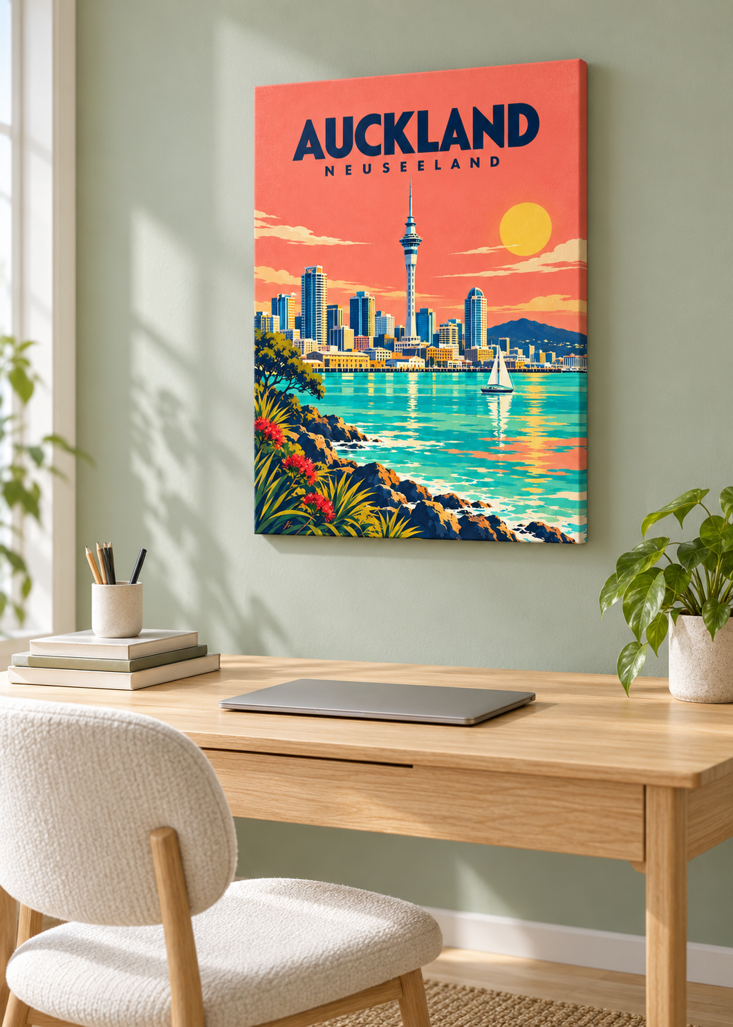 Auckland – Mockup als rahmenlose Slim-Leinwand