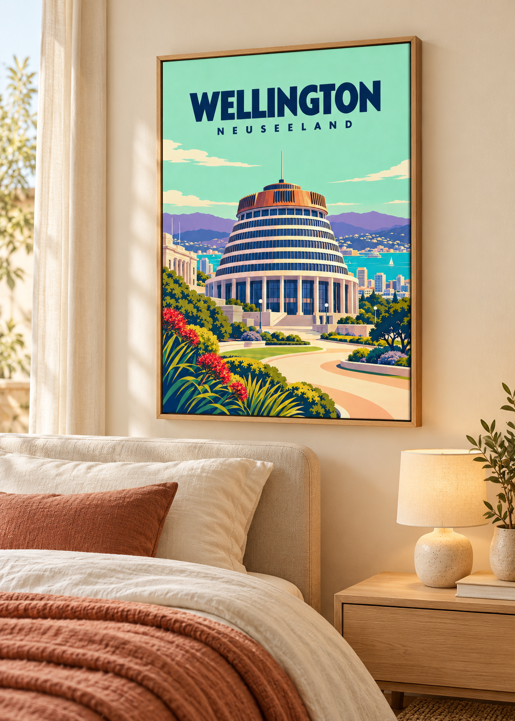 Wellington – Leinwand im Eichen-Schattenfugenrahmen