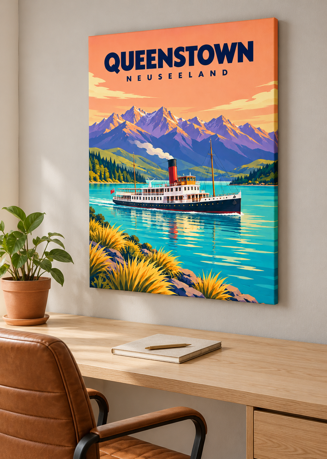 Queenstown – rahmenlose Slim-Leinwand
