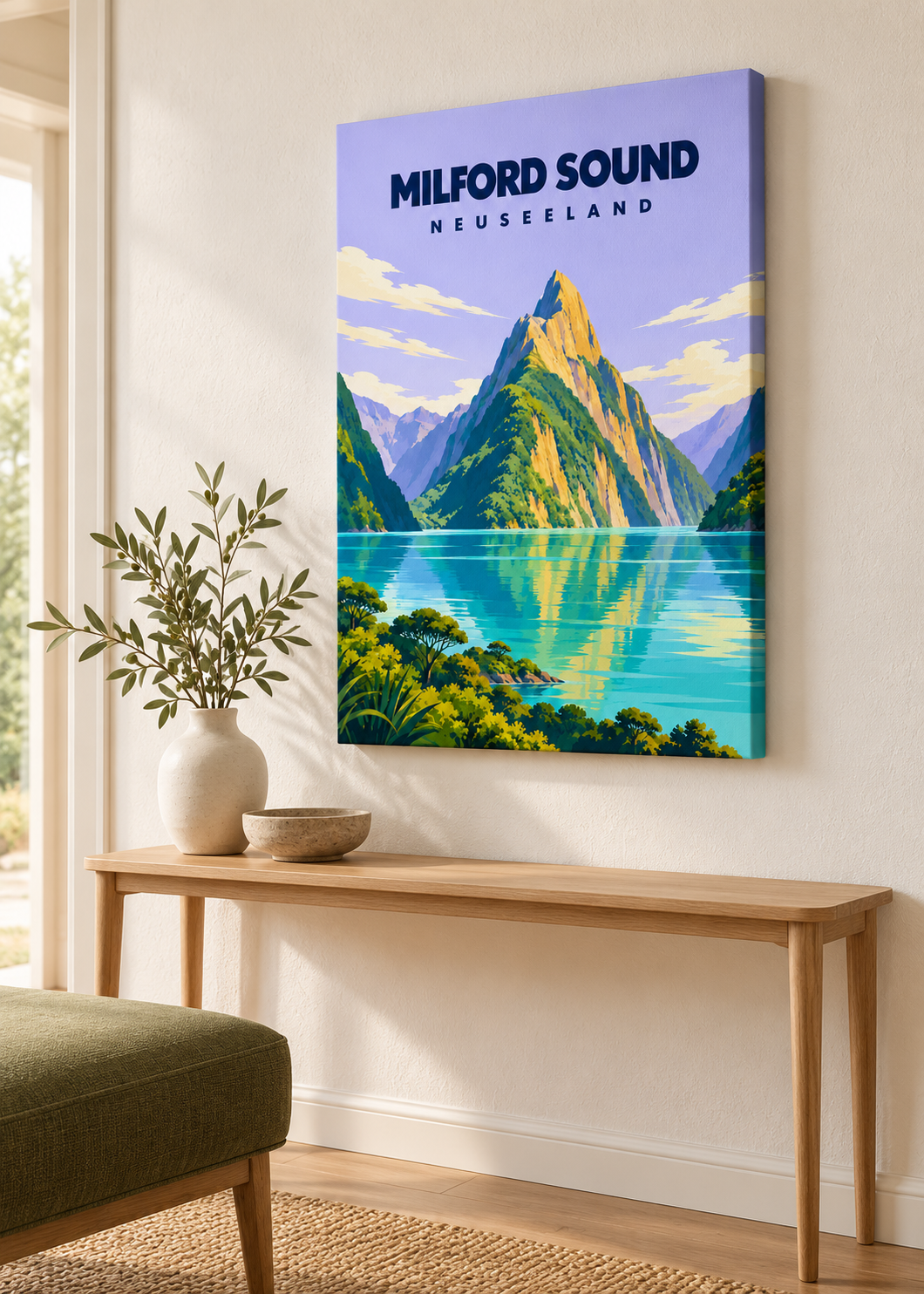 Milford Sound – rahmenlose Slim-Leinwand