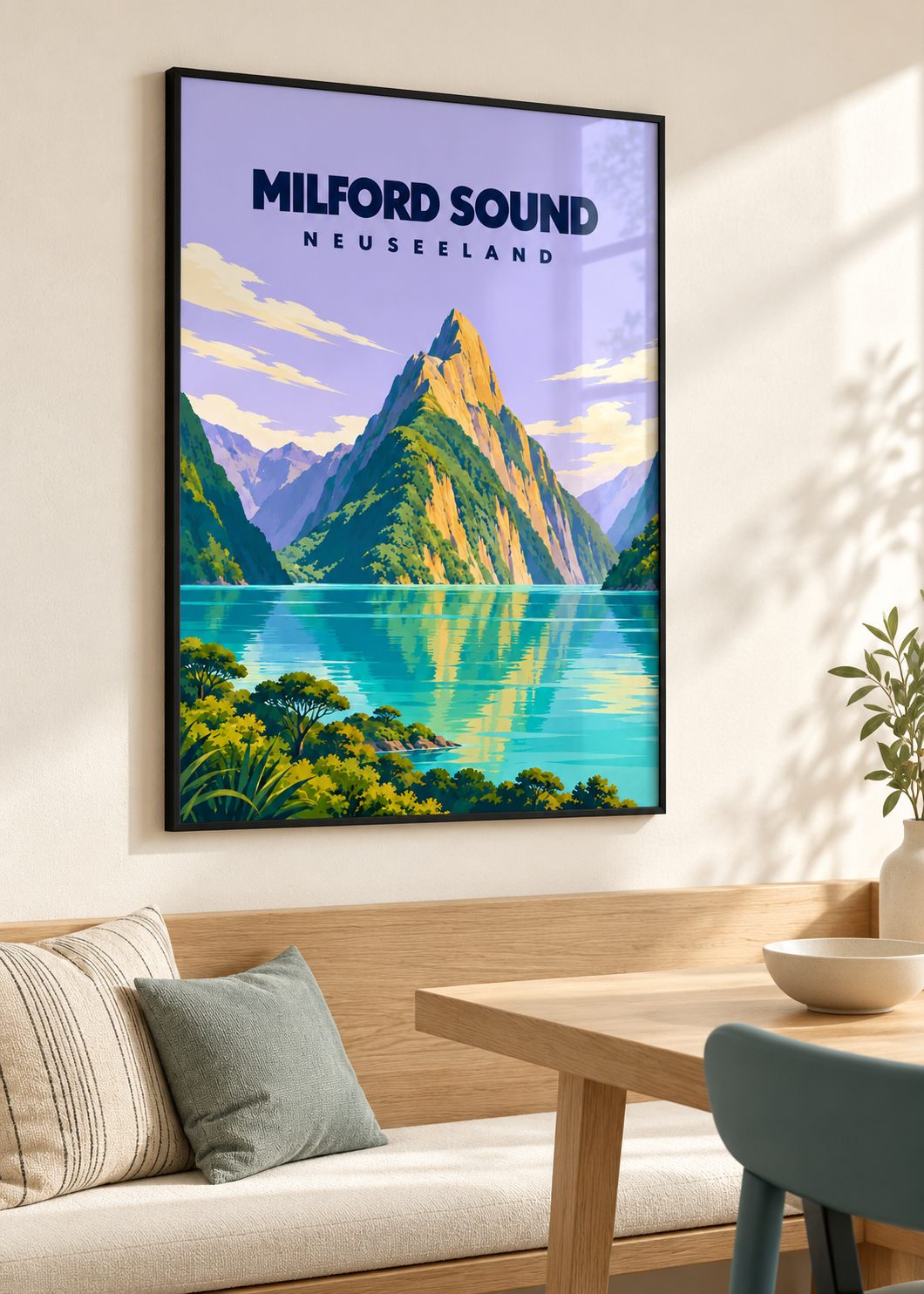 Milford Sound – dünner schwarzer Rahmen mit Acrylglas