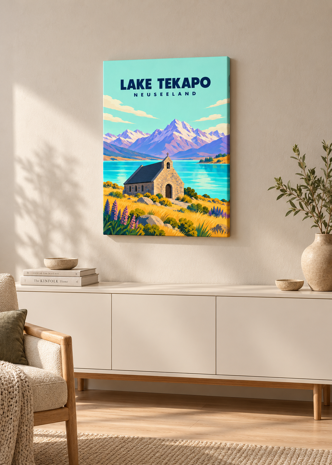 Lake Tekapo – rahmenlose Slim-Leinwand