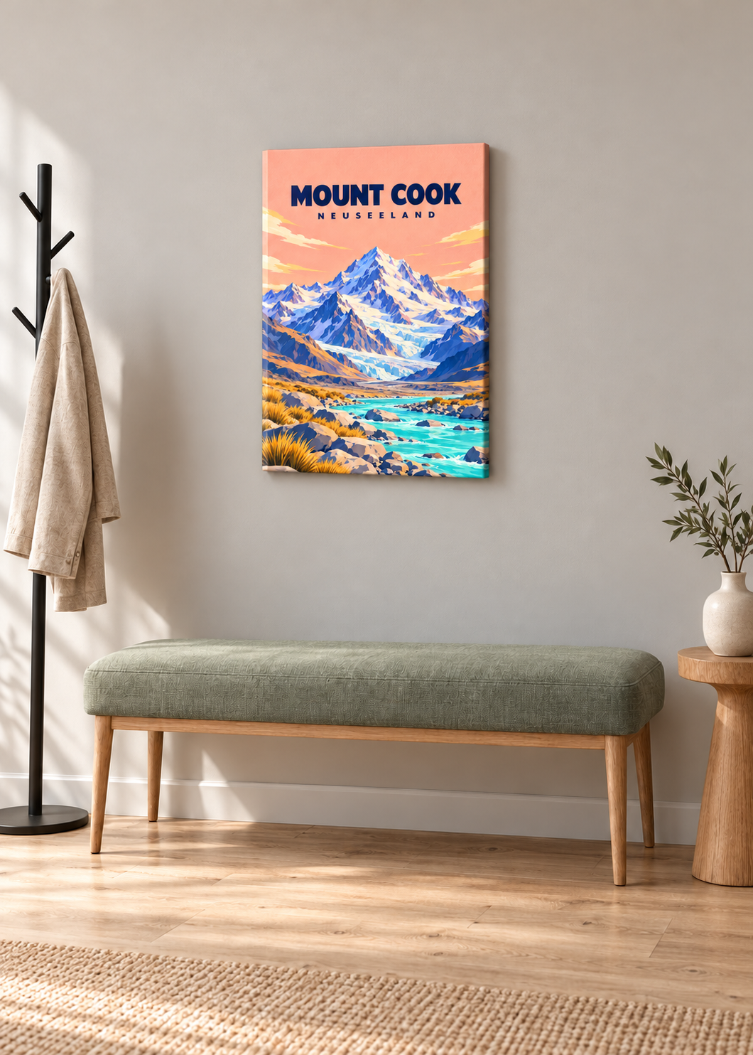 Mount Cook – rahmenlose Slim-Leinwand